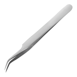 Tick tweezers curved stainless steel 12 cm