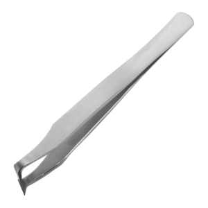 Tweezers offset stainless steel 11 cm