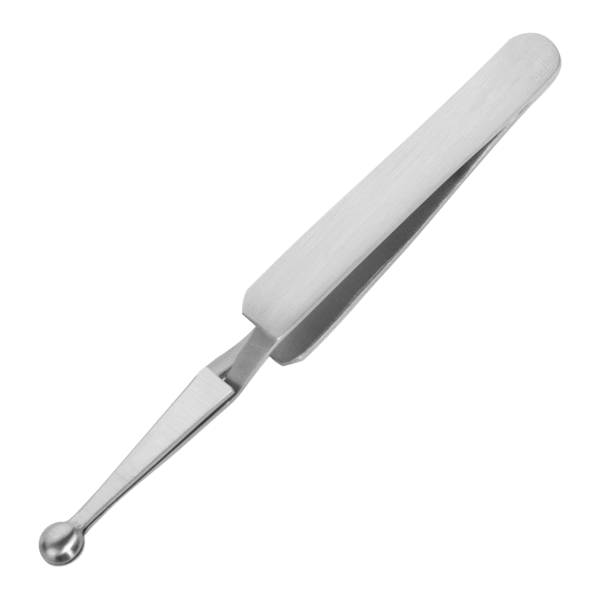Tick tweezers in spoon shape made of stainless steel 12 cm